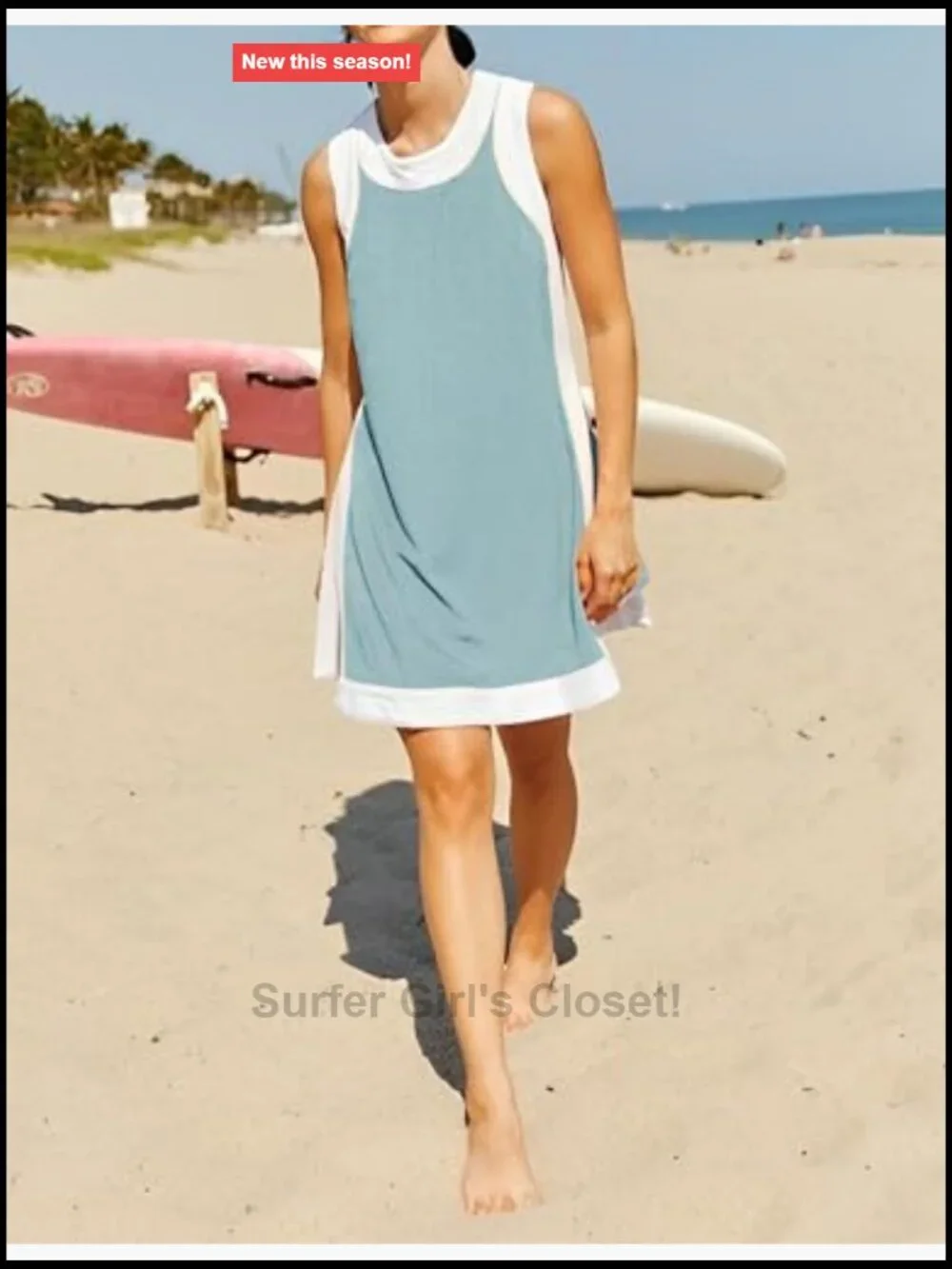 Boho Color Block 2 Piece Sets for Women Sleeveless Crewneck Shorts Set with